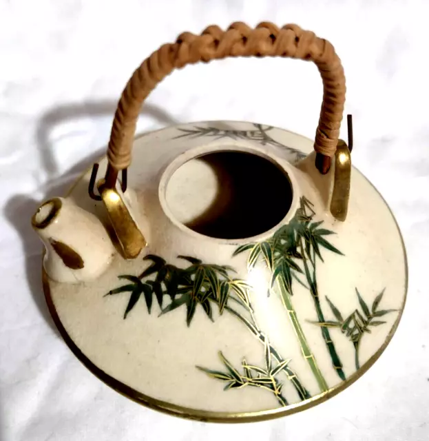 Ceramic Miniature Teapot Mini Made in Occupied Japan NO LID VTG Tea Pot White