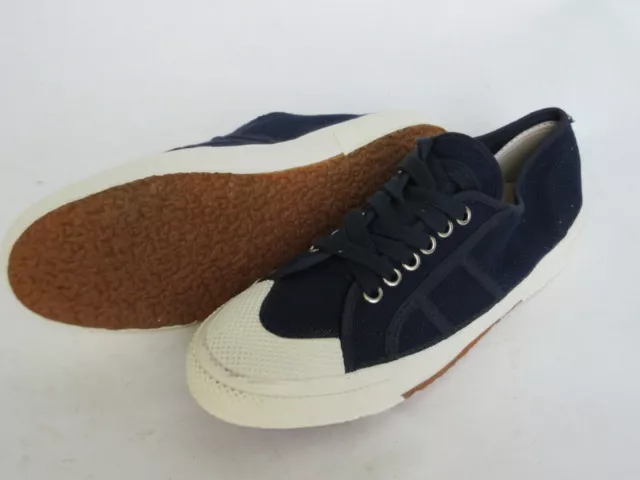 Italiano Scarpe di Bordo Army Da Ginnastica IN Tela Navy Blue Lino Tg. 49