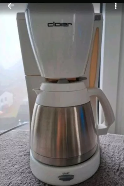 CLOER Kaffeemaschine 10 Tassen mit Isolierkanne Weiß