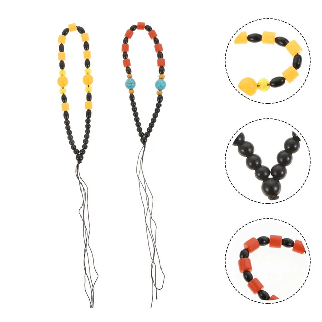 2 piezas Correa de mano para móvil Correa de mano Para cámara Cordón de perlas Color tierra