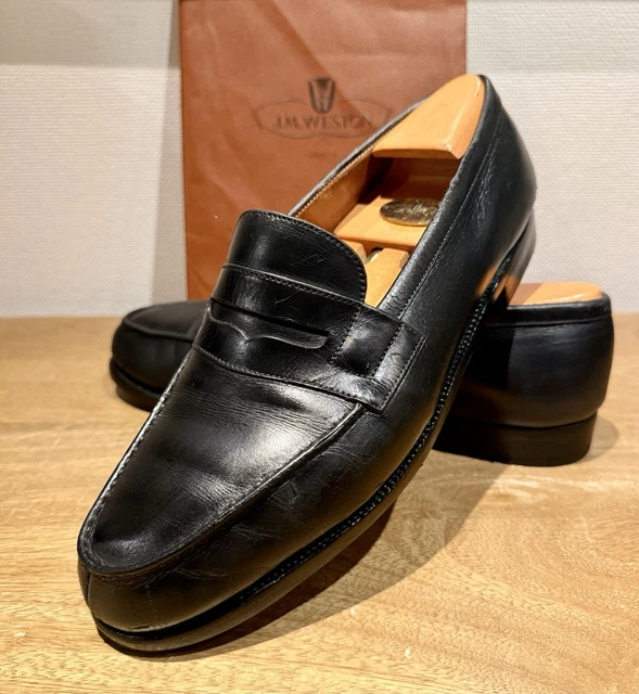 Mocassins Homme Minelli En Cuir Vernis Noir - Taille 41.5, Fabriqué En Italie, Occasion Très Bon état