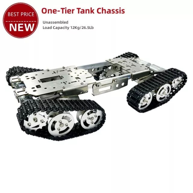 TS800S One-Tier Tank Chassis Obstacle Crossing Robot Chassis Load 12Kg/26.5Lb