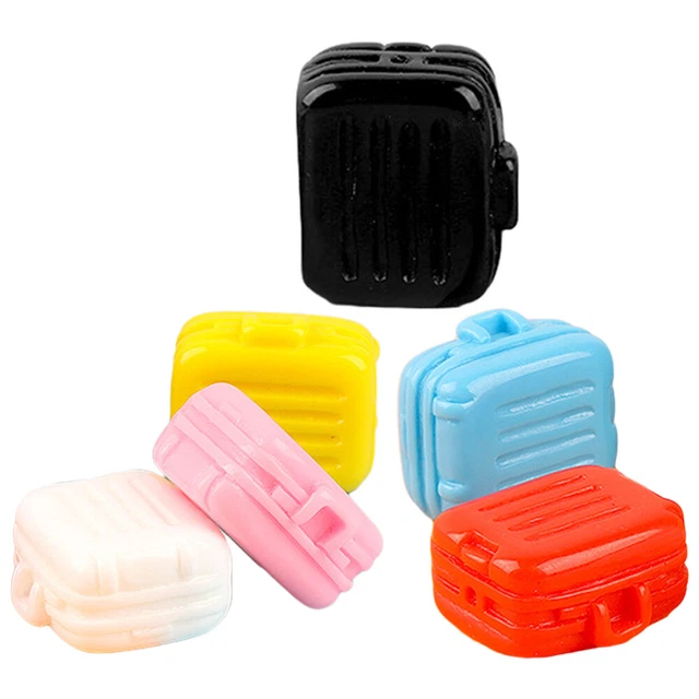 6 Pcs Mini Suitcase Toy Miniature Luggage Micro Scene Decorate