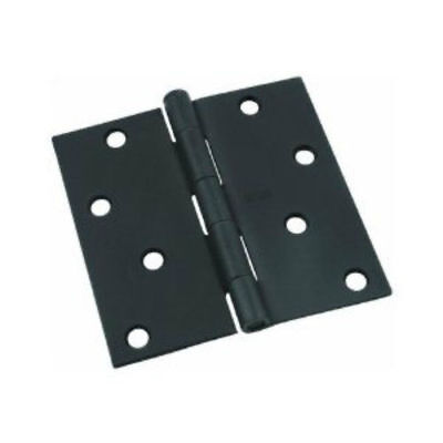 (6) Stanley Square Corners 4" x4" Oil Rubbed Bronze Residential Door Hinges