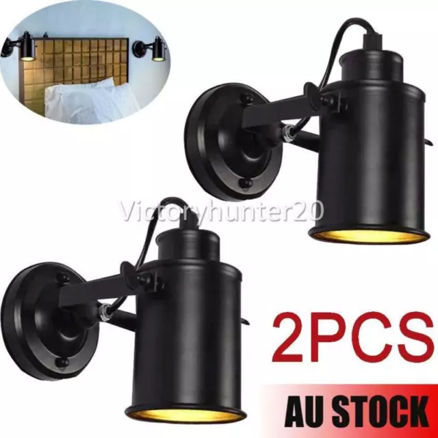 2pcs Retro Industrial Loft Rustic Wall Sconce Wall Lights Porch Aisle Lamp