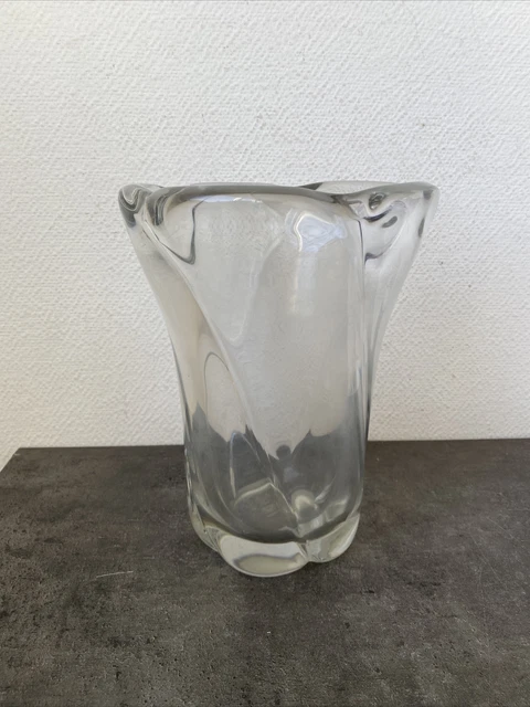 ANCIEN GRAND VASE Cristal Signe Daum France Deco EUR 99,90 - FR