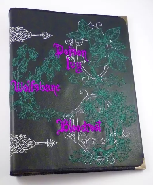 Poison Herbs Faux Leather Covered Ring Binder/File - Wiccan /Pagan/Witch