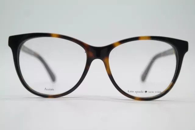 Gafas KATE SPADE NY JOHNNA 581 Braun Negro Oro Ovalado Montura de Gafas Nuevo