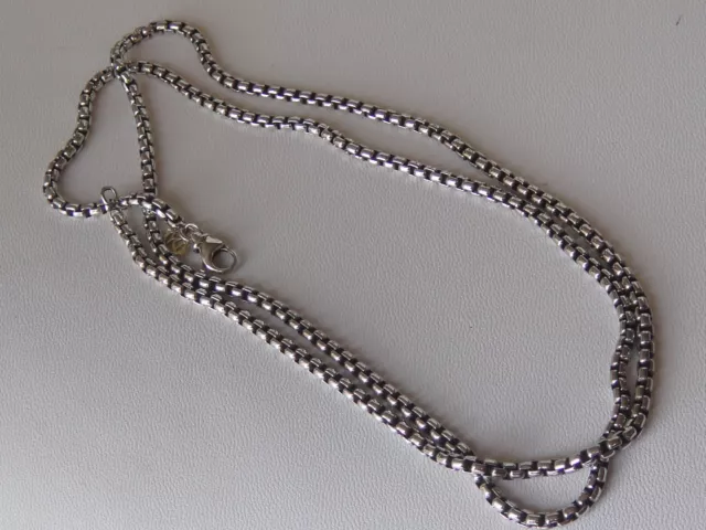 DAVID YURMAN 14K GOLD SILVER 3.6mm BOX CHAIN NECKLACE 36"