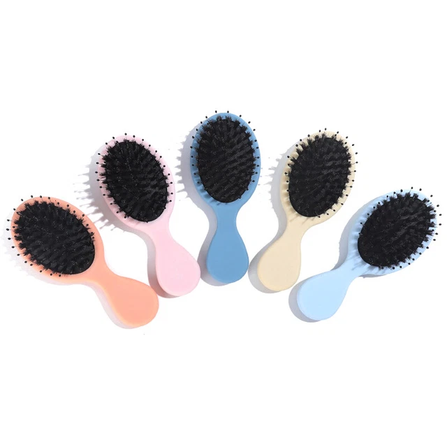 1 pz pettine per capelli cinghiale ovale e nylon mini massaggio al cuoio capelluto antistatico C Y4