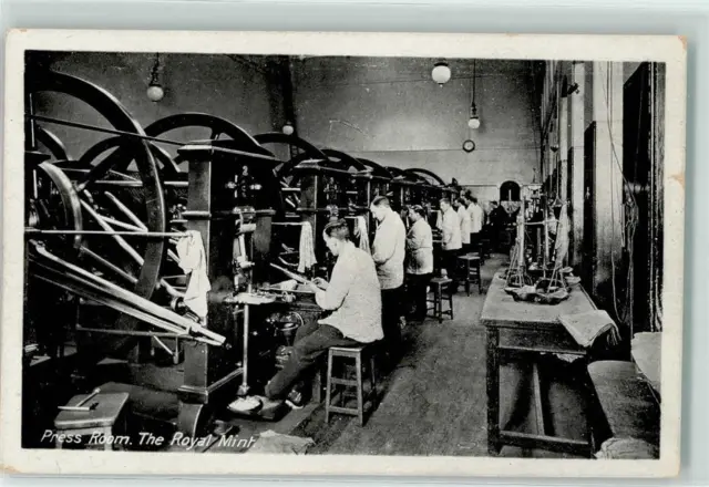 39292555 - London Press Room, the Royal Mint, Professional Muenze on Postcard
