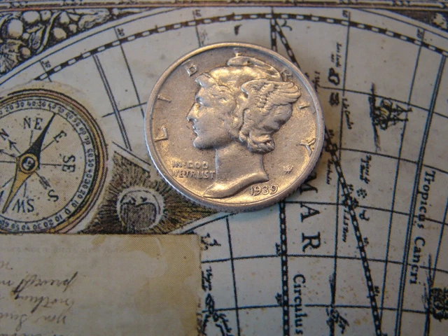 1939-D  Mercury Dime  90% Silver    **~Nice Coin And Character~
