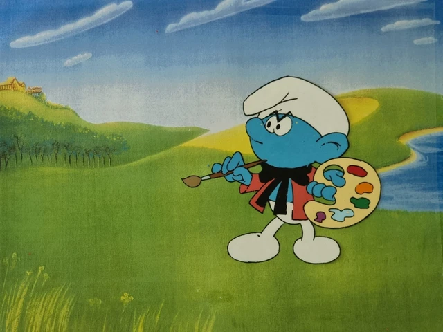 HANNA BARBERA ORIGINAL 1980s Vintage TV SMURFS Animation Art Production ...