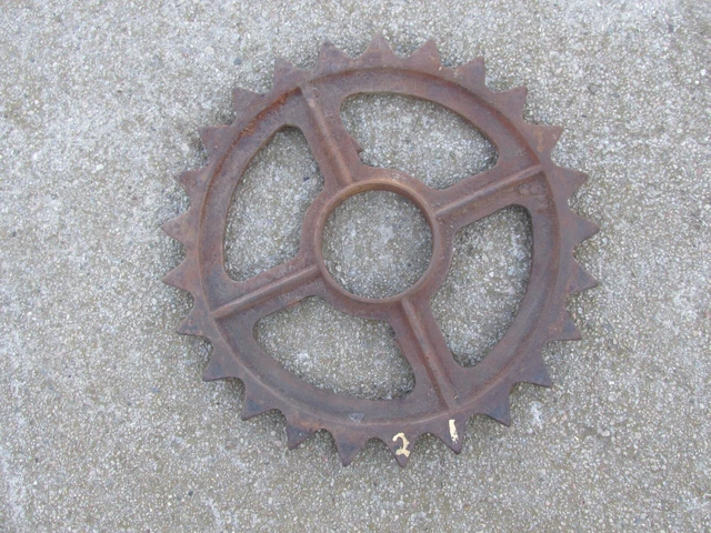 Vintage Cast Iron Steam Punk Sprocket 15"