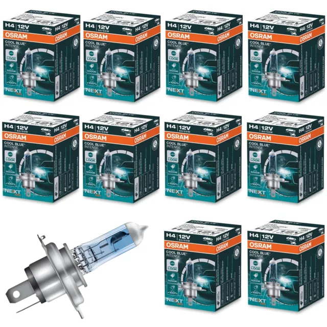 10x OSRAM H4 Cool Blue Intense 64193CBN-HCB Next Generation Xenon Optik 5000K