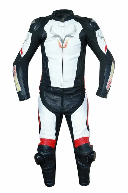 New Racing Motorcycle Riding 1PC One Piece Leather Motorbike Men's Armor Suit