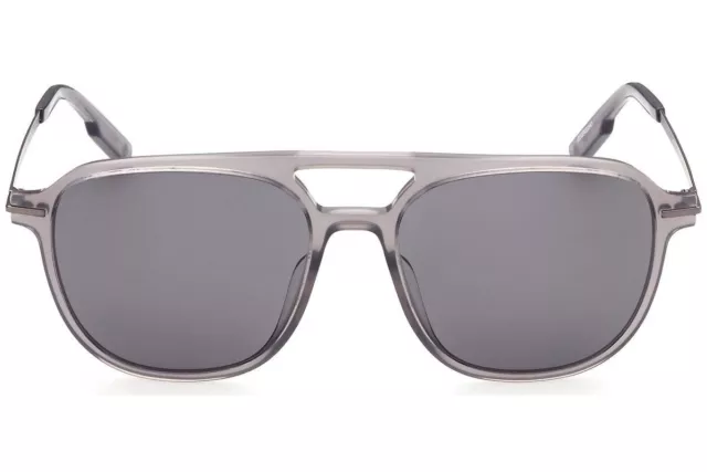 Ermenegildo Zegna EZ0191 20A Gray Plastic Aviator Sunglasses Frame 55-17-145