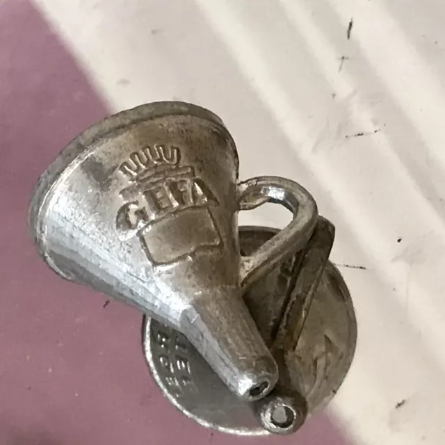 Puppenstube Nürnberger Trichter Gefa antike Optik Miniatur Zinn? 3