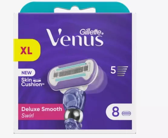 Gillette Venus XL Pack Deluxe Smooth Swirl Rasierklingen 8 Ersatzklingen NEU/OVP