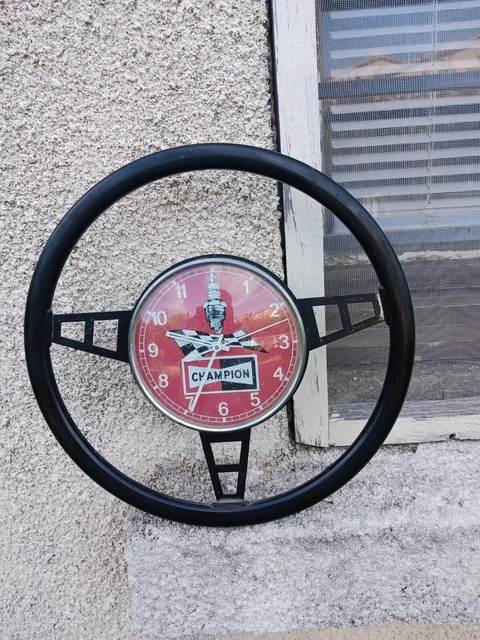 "RARE horloge publicitaire "CHAMPION"  SPENDIA  70-80's forme volant