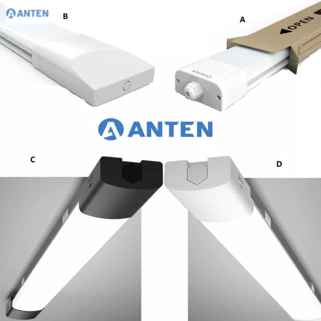 Anten LED Feuchtraumleuchte Wannenleuchte Keller Werkstatt 60/120/150cm Röhren 2