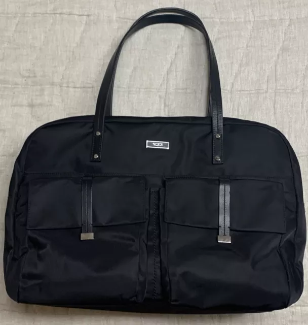 Tumi Black Nylon Voyager Cortina Boarding Tote Carry-on Travel Weekender Bag