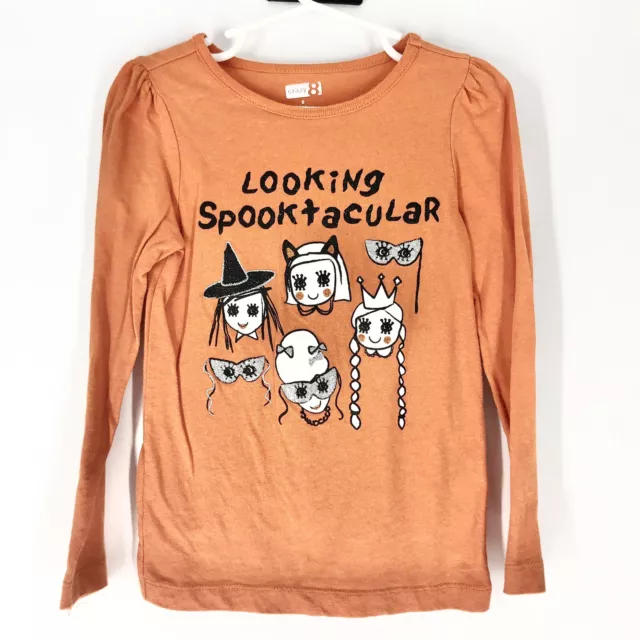 Crazy 8 by Gymboree Girls S 5-6 Halloween Looking Spooktacular Shirt Top