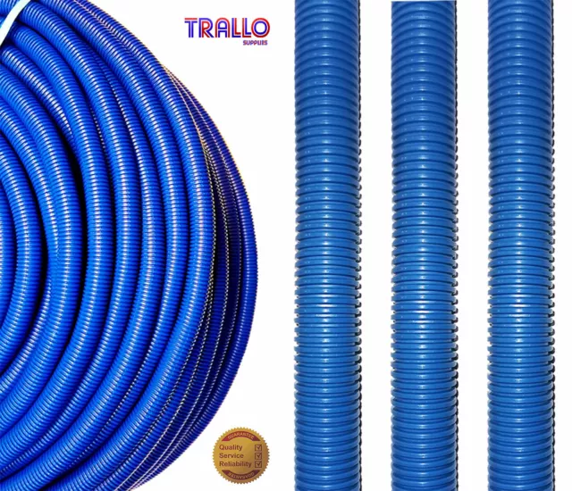 Quality Blue Flexible Conduit 20mm, 25mm & 32mm - Solid & Split - LSOH - IP40