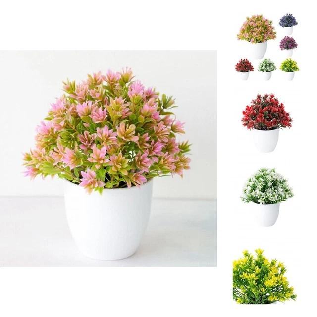 Simulación Planta en Maceta Realista Exquisitas Flores Decorativas Artificiales