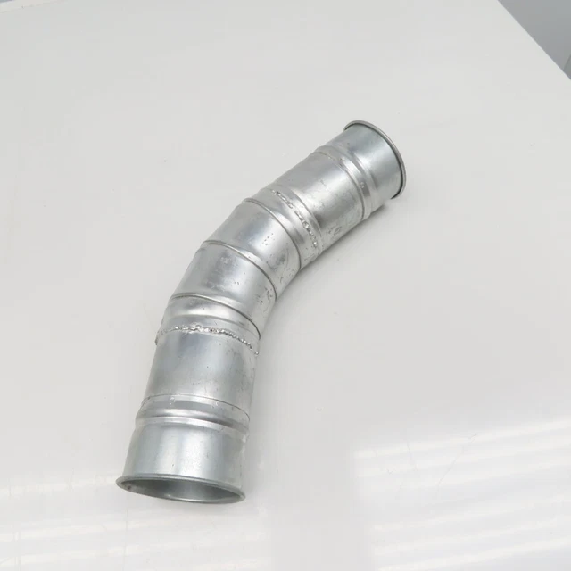 4" Rolled End Nordfab Style Welded Gored Vacuum Exhaust Duct Elbow 45°