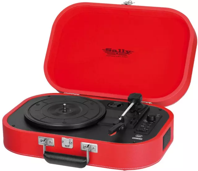 TREVI 0T102002 GIRADISCHI PORTATILE  33-45 BT/MP3/USB/AUX TT 1020 bluetooth RED