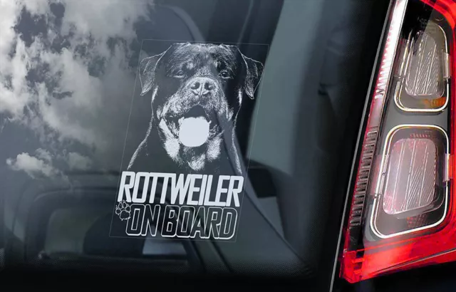 Rottweiler Auto Adesivo,Rottie Beware Of Cane Finestra Insegna Decal Gift Cani -