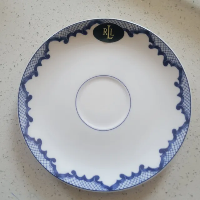 Ralph Lauren Porcelain China Mandarin Blue Pattern Large Saucer ONLY