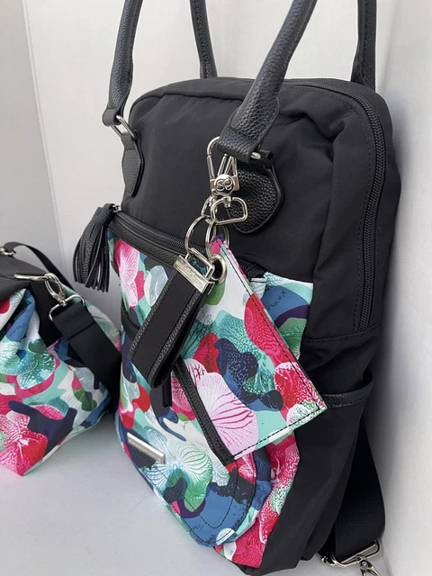 SAMANTHA BROWN To-Go Convertible Backpack & Insulated Lunch Tote Orchid Camo Set 5