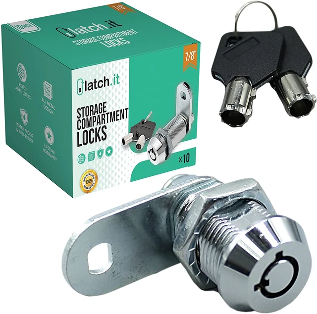 LATCH.IT 5/8” RV Storage Locks | 10-Pack RV Compartment Locks | Utility Cam Lock