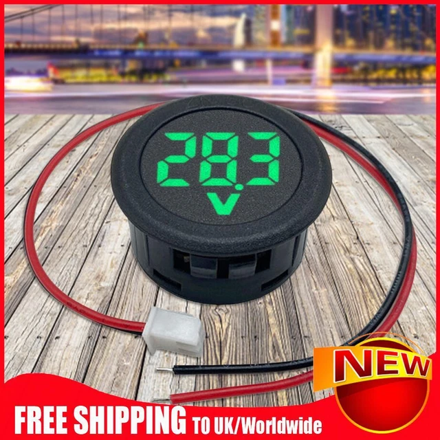 Misuratore di tensione auto DC 4-100 V display digitale pannello rilevatore a due fili