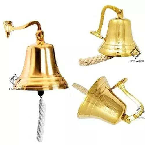 Campana de barco de latón macizo náutico hecha a mano, campana Jumbo...