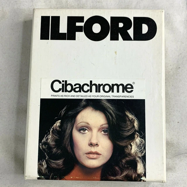Papel fotográfico Ilford Cibachrome 4x5 sellado 50 hojas tipo A CCP-A 182U vintage
