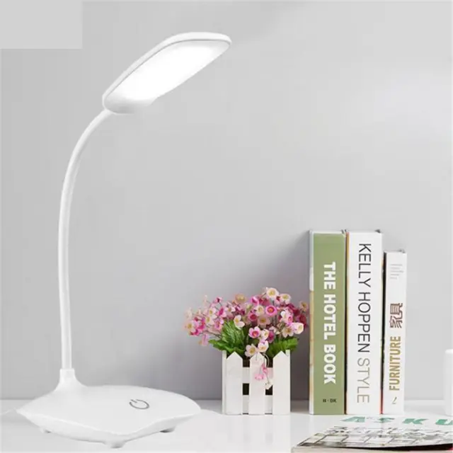Dimmable LED Desk Light Touch Sensor Table Bedside Reading USB Rechargeable Lamp