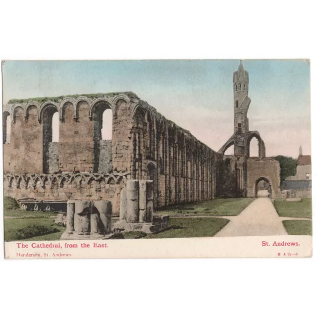 ST ANDREWS Cathedral from the East, Fife Postcard Postally Used 1904