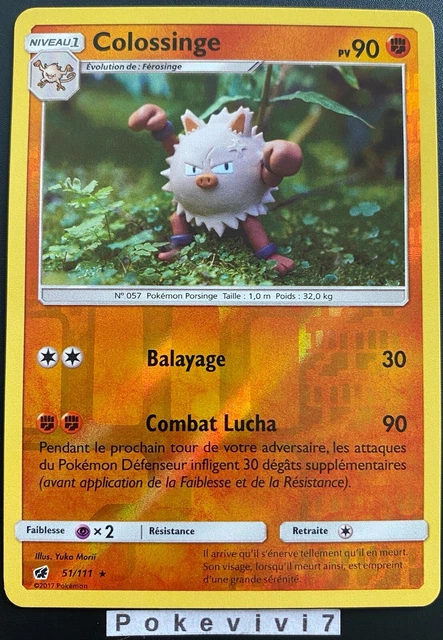Pokemon Card COLOSSINGE 51/111 Rare Reverse Sun & Moon 4 SL4 FR NEW