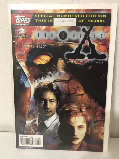 The X Files 2 Topps Comic special numbered edition 54958 of 90000 Of Things Past