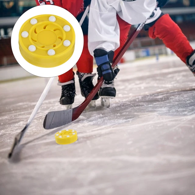 Palet De Hockey Avec Roues - Entraînement Hockey En Ligne - ABS - Rouge - 7.5x7.5x2.9 Cm