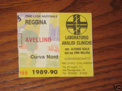 Reggina - Avellino Biglietto Ticket 1989/90