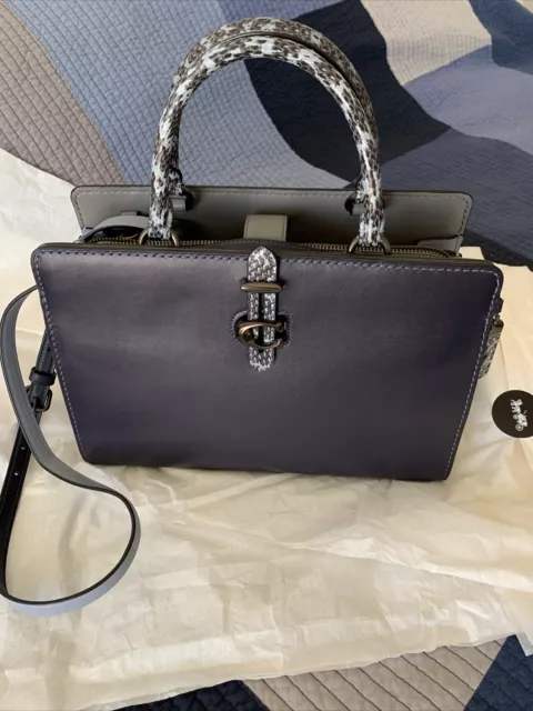 Dakotah satchel with colorblock snakeskin detail cheap
