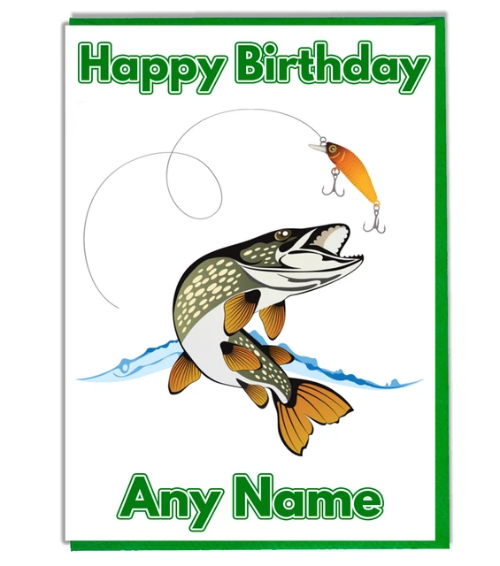 thumbnail image 2 of Personalised Fishing Birthday Card – For Son, Dad, Grandad, Husband, Uncle – Created By Mrs Windsor 2 of 4