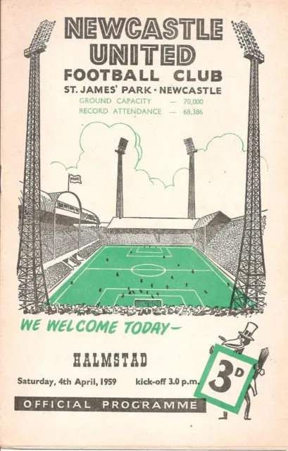 1959 Newcastle United v Halmstad Friendly