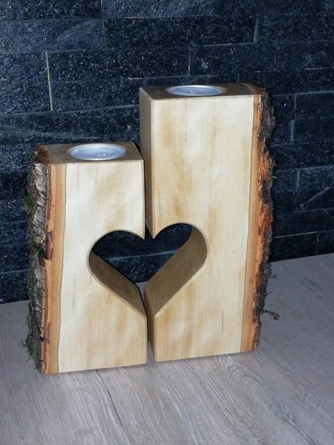 Logbuch-Verlag Teelichthalter Set Mit Schale - 51 Cm Deko Mit Herzen & Kieselsteinen