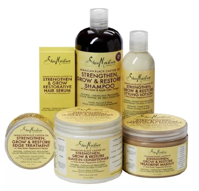 Shampooing/conditionneur/masque/lotion/sérum à l'huile de ricin noire jamaïcaine Moisture