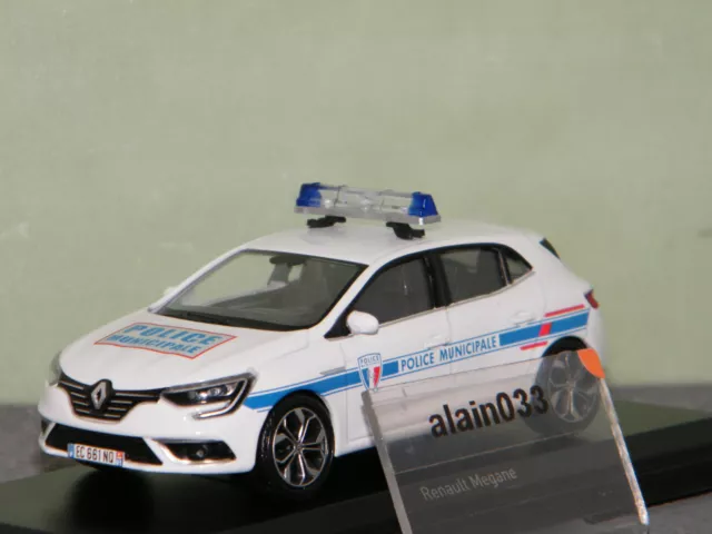 RENAULT MEGANE 2016 Police Municipale NOREV 1/43 Ref 517722